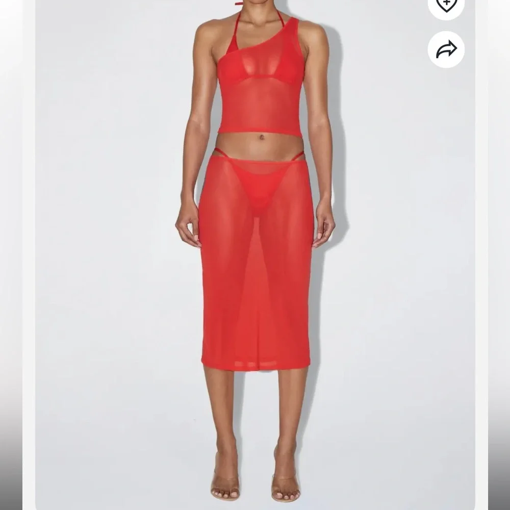 KHY MESH MIDI SKIRT - Picture 2 of 8